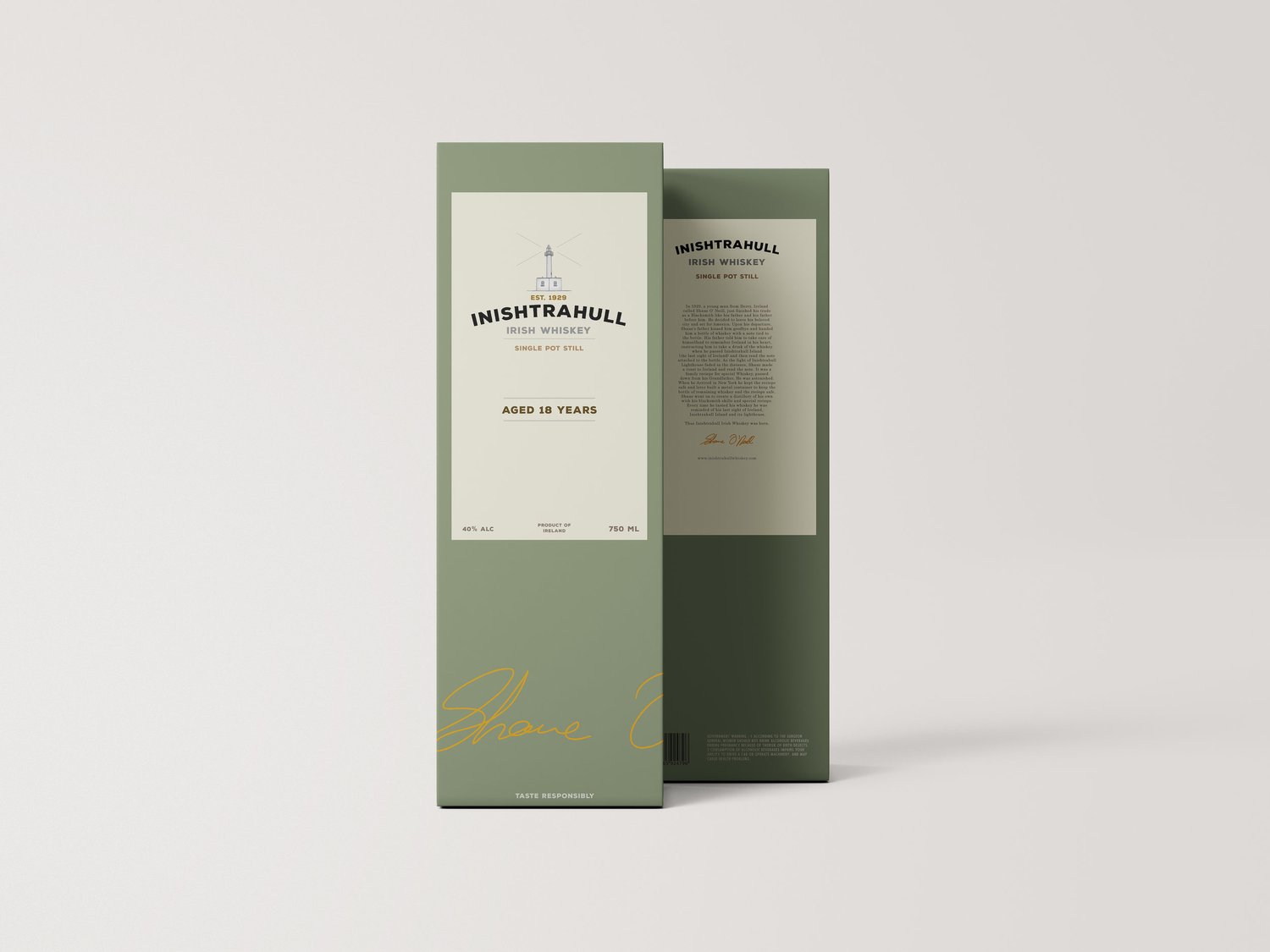 Inishtrahull Irish Whiskey brand collateral